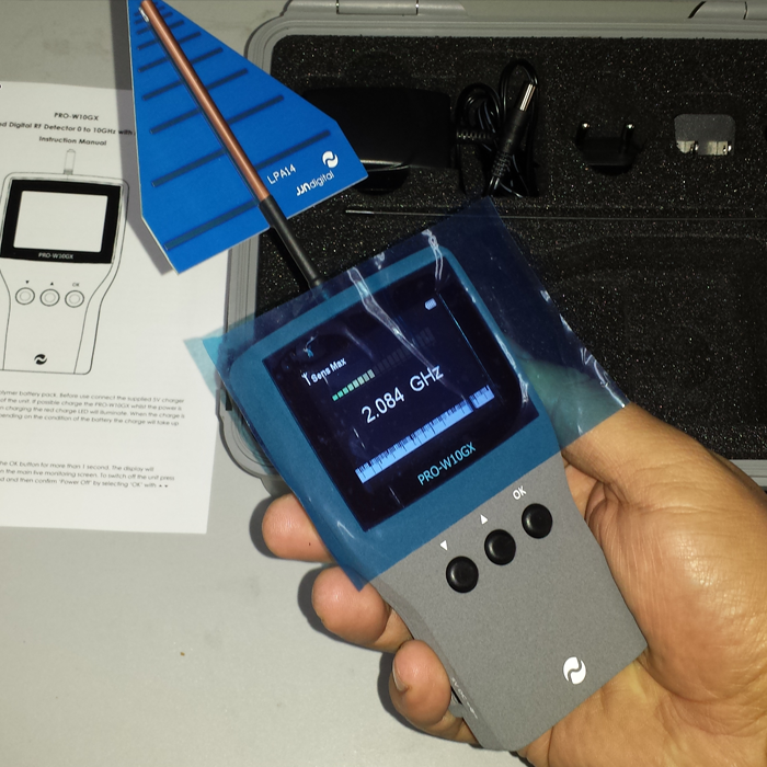 Wykrywacz podsłuchów PRO-W10GX – Detektor i Wykrywacz częstotliwości –  Profesjonalny wykrywacz podsłuchów i kamer