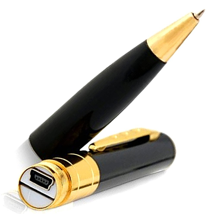 Długopis szpiegowski z kamerą DVR – 1280×960 – HD microSD – Kolor złoty – DLUHD01